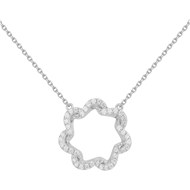 Collier en Argent avec oxyde de zirconium blanc