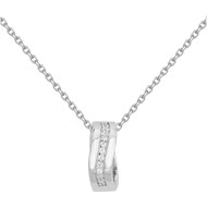 Collier en Argent avec oxyde de zirconium blanc