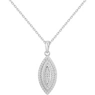 Collier en Argent avec oxyde de zirconium blanc