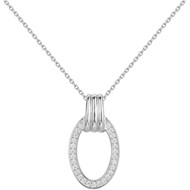 Collier en Argent avec oxyde de zirconium blanc