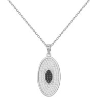 Collier en Argent avec oxyde de zirconium noir