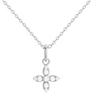 Collier mono-motif en Argent avec oxyde de zirconium blanc