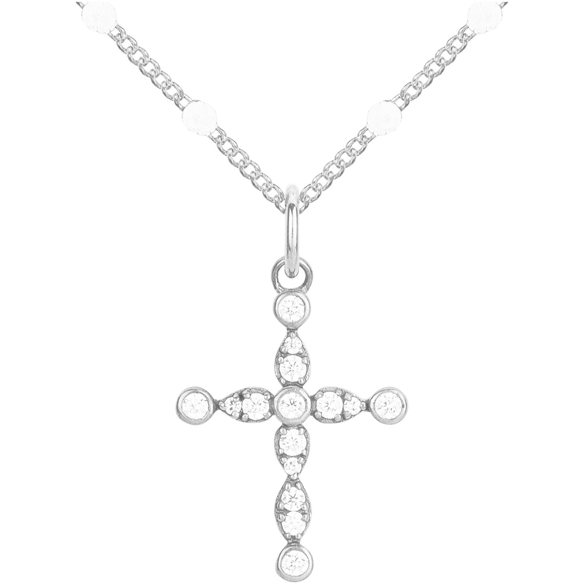 Collier en Argent avec oxyde de zirconium blanc