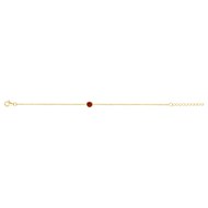 Bracelet en Plaqué Or avec spinelle rouge rubis