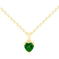 Collier en Plaqué Or avec oxyde de zirconium vert emeraude