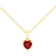 Collier en Plaqué Or avec oxyde de zirconium rouge rubis