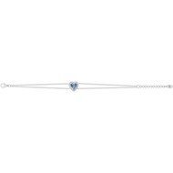 Bracelet Caroline en Argent avec oxyde de zirconium bleu topaze