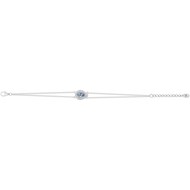 Bracelet Philippine en Argent avec oxyde de zirconium bleu topaze