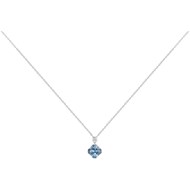 Collier en Argent avec oxyde de zirconium bleu topaze