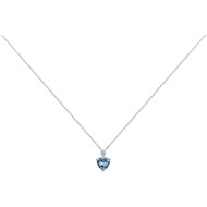 Collier Caroline en Argent avec oxyde de zirconium bleu topaze