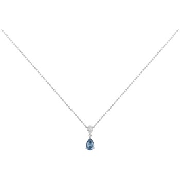 Collier Philippine en Argent avec oxyde de zirconium bleu topaze