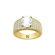 Bague Elisabeth en Plaqué Or avec oxyde de zirconium blanc