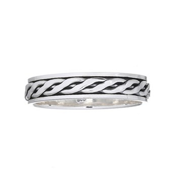 Bague homme anti-stress en argent