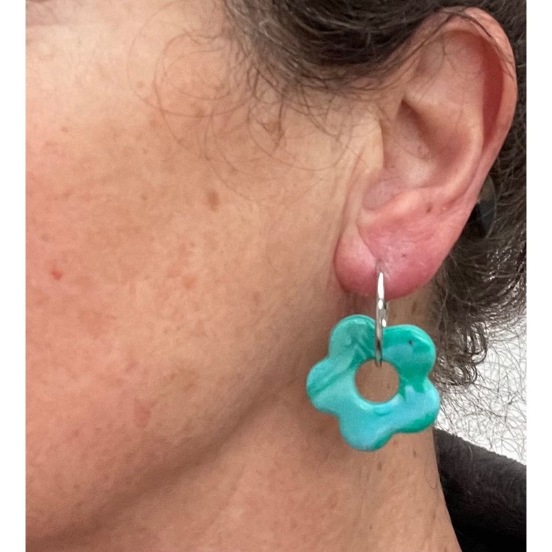 Boucles d'oreille créole artisanat - vue 5