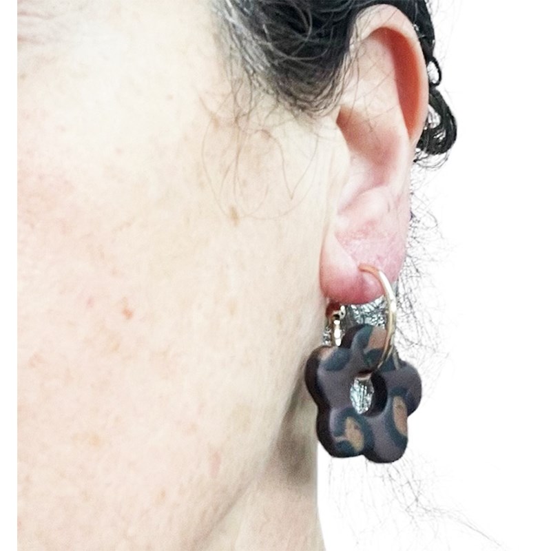 Boucles d'oreille créole artisanat - vue 3