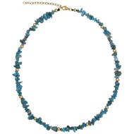 Collier Agathe en Acier 316L avec apatite bleu