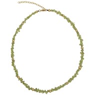 Collier Alma en Acier 316L avec olivine vert