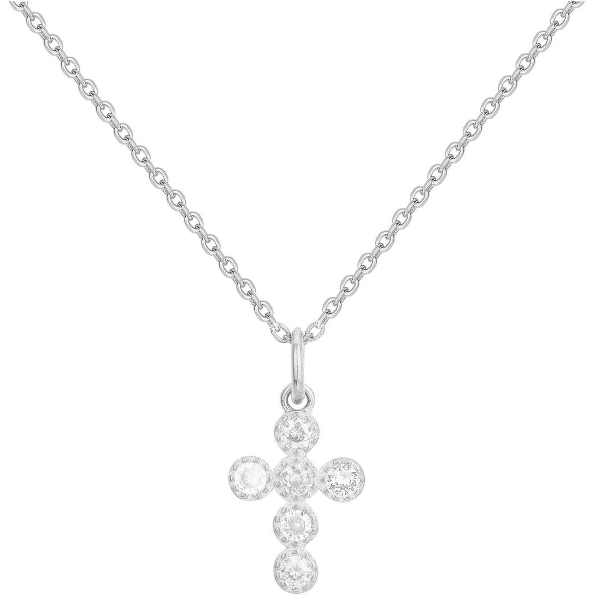 Collier en Argent avec oxyde de zirconium blanc