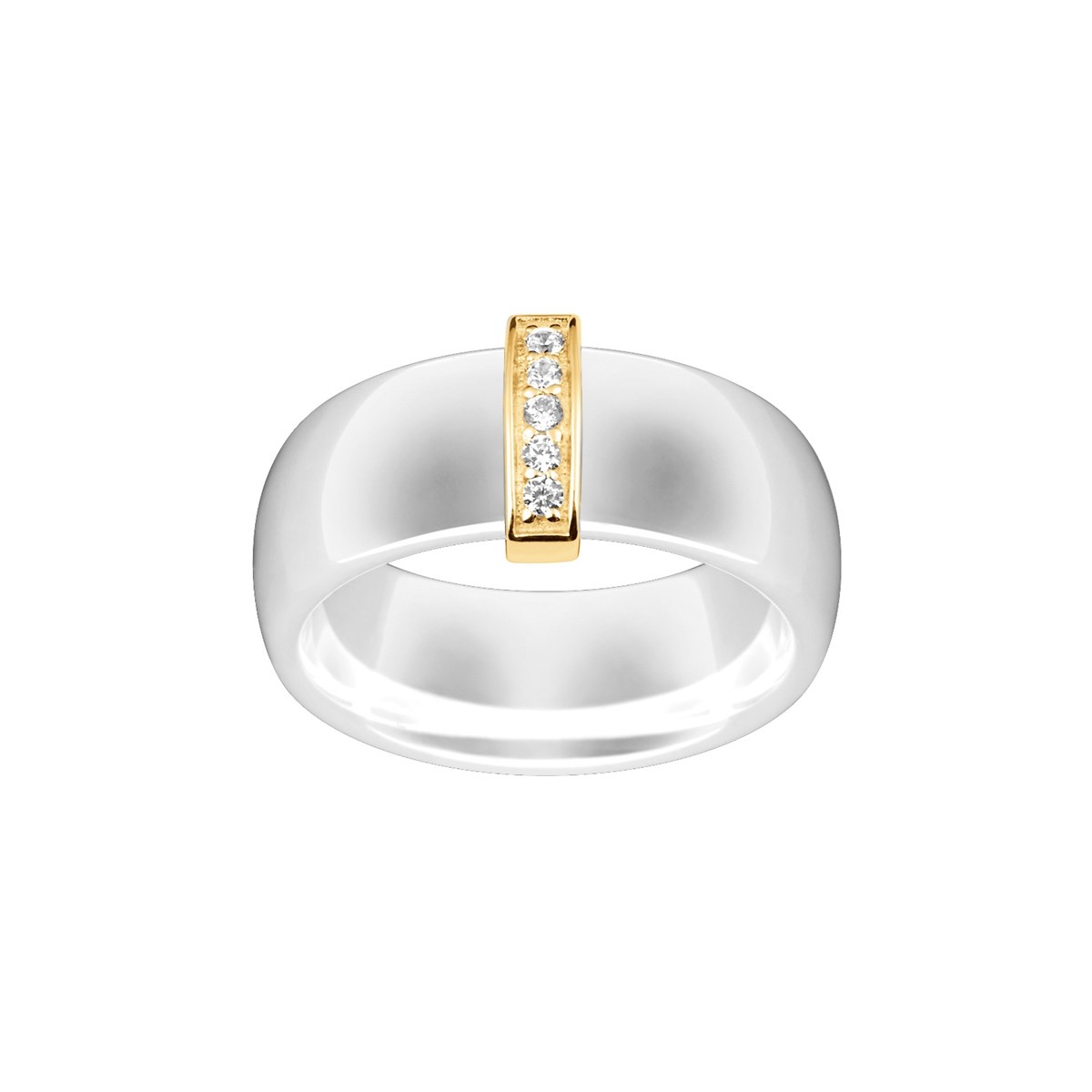 Bague Camila en Plaqué Or avec oxyde de zirconium blanc