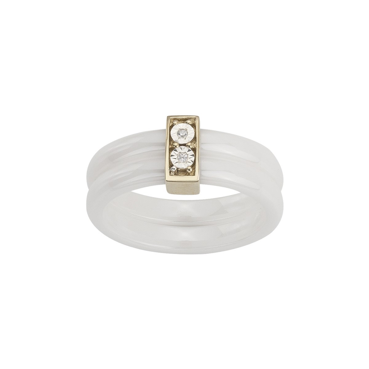 Bague Marley en Plaqué Or avec oxyde de zirconium blanc