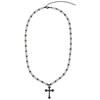Collier mono-motif Kévin en Acier 316L avec perle - vue V1