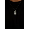 Collier mono-motif Brice en Acier 316L avec diamant blanc - vue V2