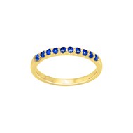 Bague en Plaqué Or avec oxyde de zirconium bleu saphir
