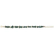 Bracelet souple multi-motifs Elsa en Acier 316L avec malachite vert
