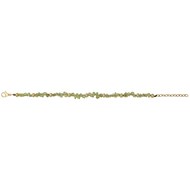 Bracelet souple multi-motifs Alma en Acier 316L avec olivine vert