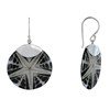 Boucles d'Oreilles Argent Disque Etoile de Mer - vue V1