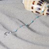Bracelet de Cheville Argent 925 Perles Émaillées - Turquoise - vue V3