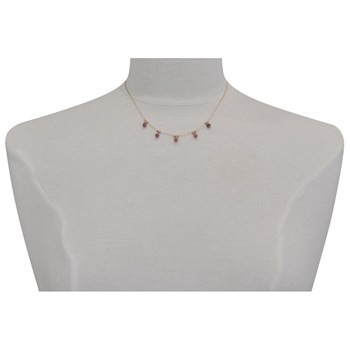 Vergulde 5 Facetgeslepen Toermalijn Kralenketting