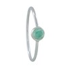 Bague Argent 925 Petit Rond Facetté d'Amazonite - vue V1