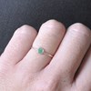 Bague Argent Petit Rond Facetté d'Amazonite - vue V4