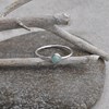 Bague Argent Petit Rond Facetté d'Amazonite - vue V5