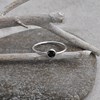 Bague Argent Petit Rond Facetté d'Onyx Noir - vue V5