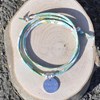 Bracelet Double Tour Lien Liberty et Médaille Vive la Liberté Argent 925 - Vert - vue V3