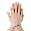 Bracelet Double Tour Lien Liberty et Médaille Vive la Liberté Argent 925 - Bleu Navy - vue V2