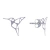 Boucles d'Oreilles Clous Argent 925 Colibri Ajouré - vue V1