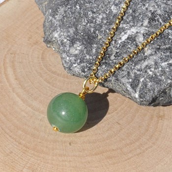 Vergulde Aventurijn Parel Hanger Collier