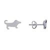 Boucles d'Oreilles Argent Clous Chien - vue V1