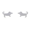 Boucles d'Oreilles Argent Clous Chien - vue V2