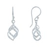 Boucles d'Oreilles Argent 925 Losanges Entrelacés - vue V1