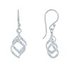 Boucles d'Oreilles Argent Losanges Entrelacés - vue V1