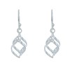 Boucles d'Oreilles Argent 925 Losanges Entrelacés - vue V2
