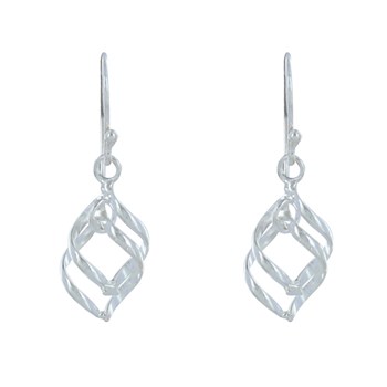 925 Sterling Zilveren Verstrengelde Diamanten Oorbellen