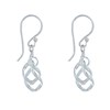 Boucles d'Oreilles Argent 925 Losanges Entrelacés - vue V3