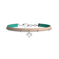 Bracelet Les Cadettes Lotus argenté
cuir rose nude et turquoise aquatic