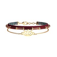 Bracelet Les Cadettes Lotus
framboise soft / pailletes multicolores