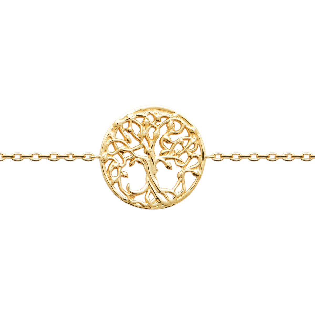 Bracelet Brillaxix arbre de vie plaqué or